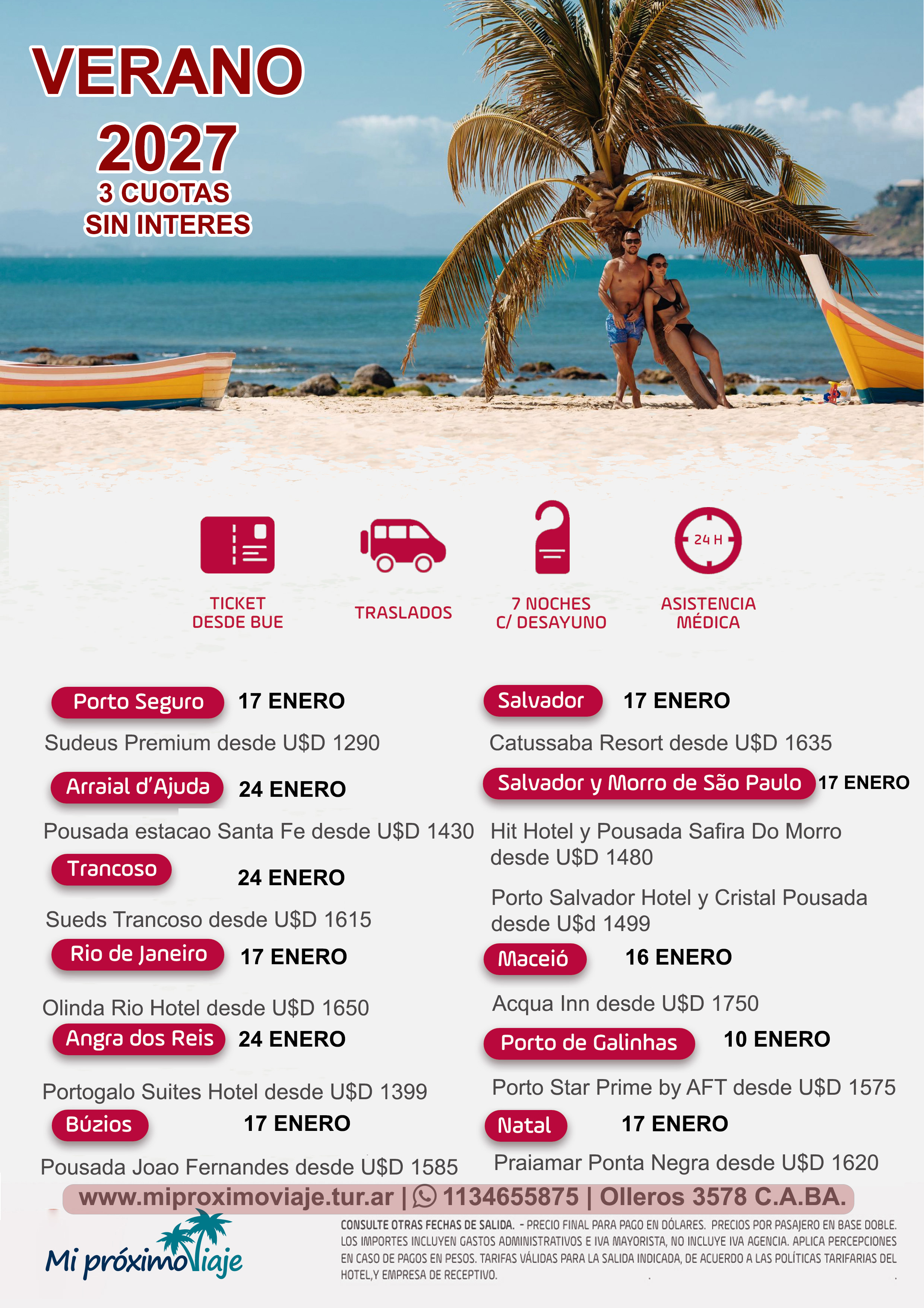 BRASIL VERANO 2027 3 CUOTAS SIN INTERES!